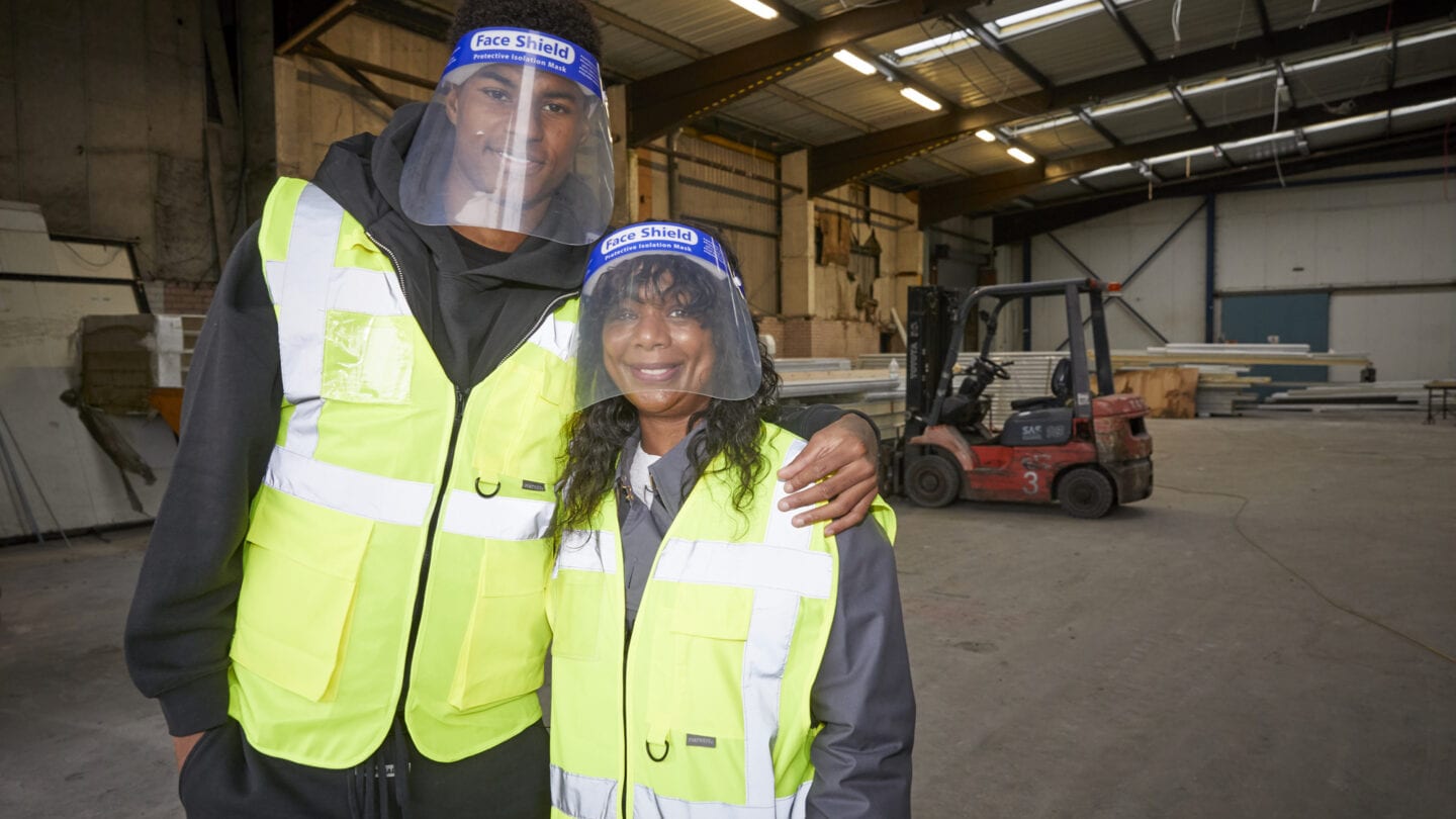 Marcus & Melanie Rashford visit Fareshare