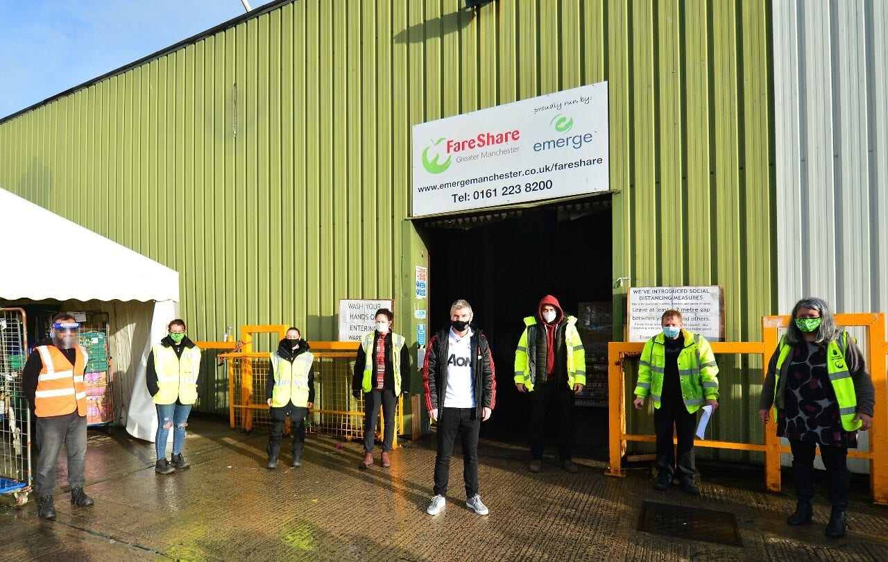 80000 Christmas meals provided by Manchester United