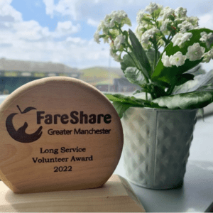 Reclaimed wood Volunteer award