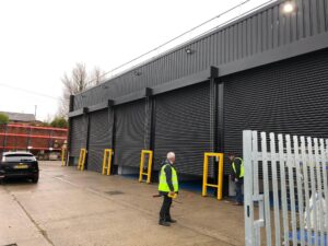warehouse staff outside