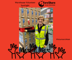 Claire, one of our warehouse volunteers 