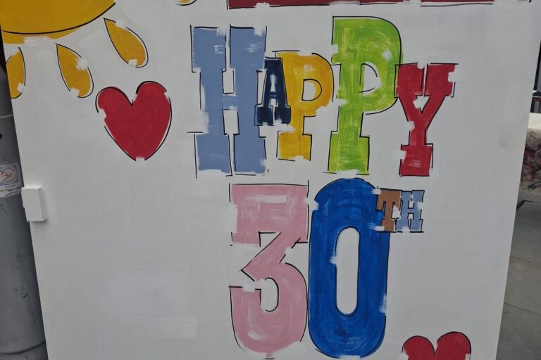 big birthday card serving Mustard Tree Happy 30th