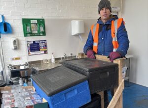 Jeff from Fresh picking up food from FareShare Plus