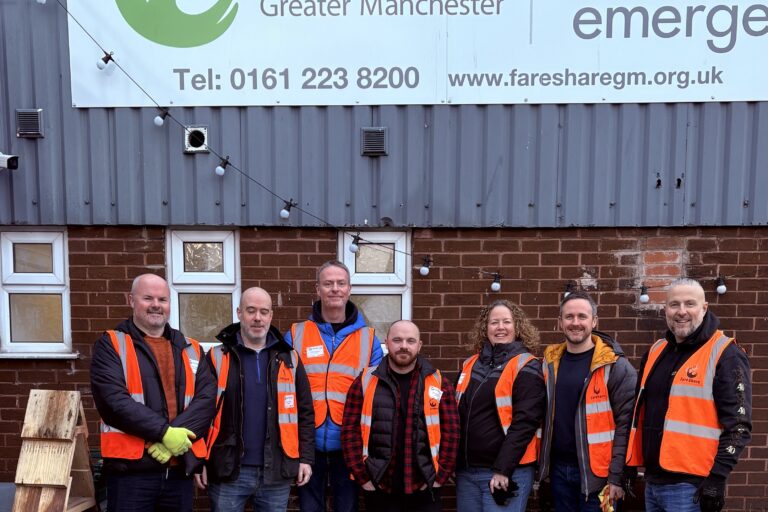 N Brown team volunteering at FareShare Greater Manchester