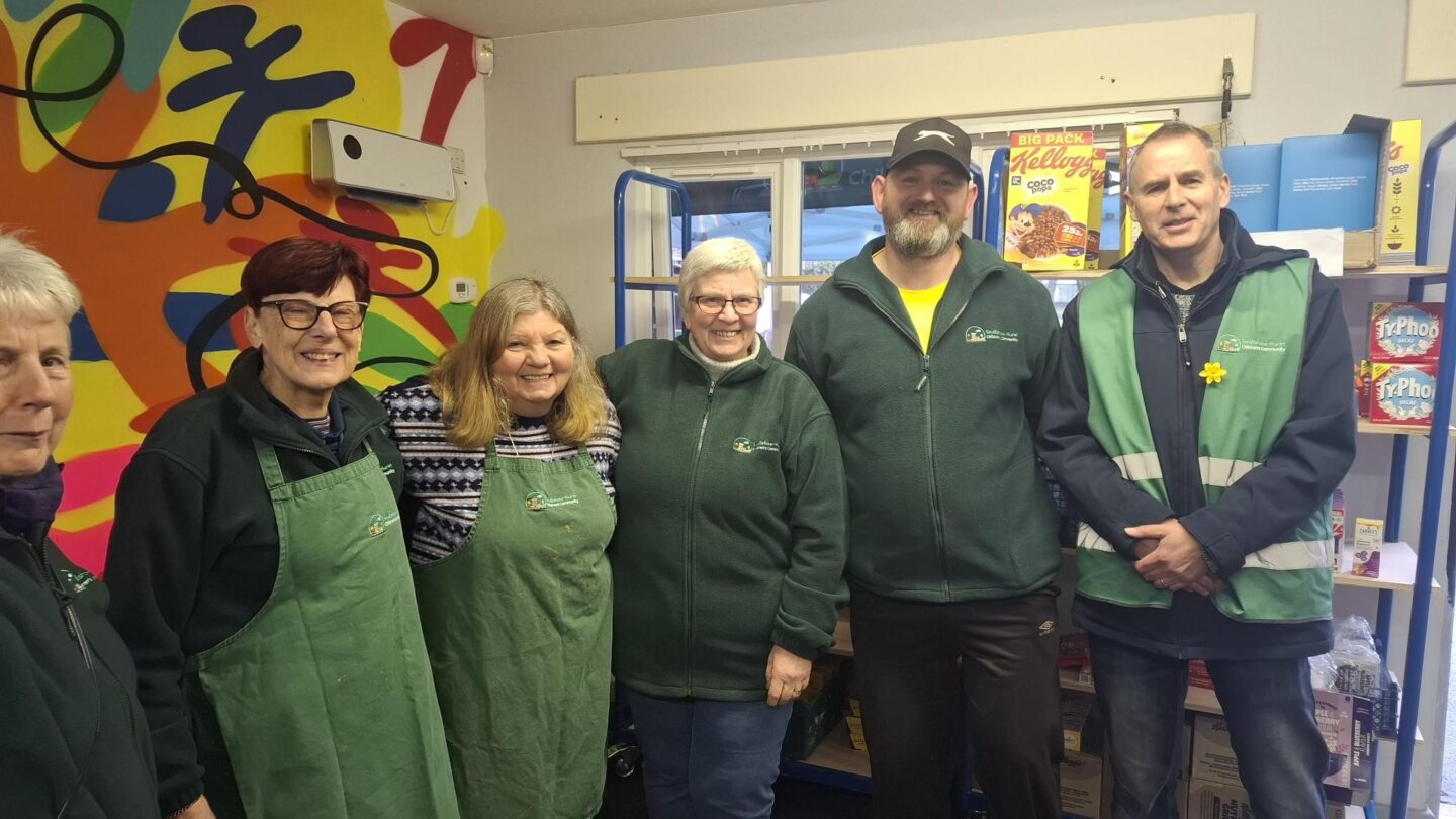 volunteers from Cedar Park Pantry smiling for the camera