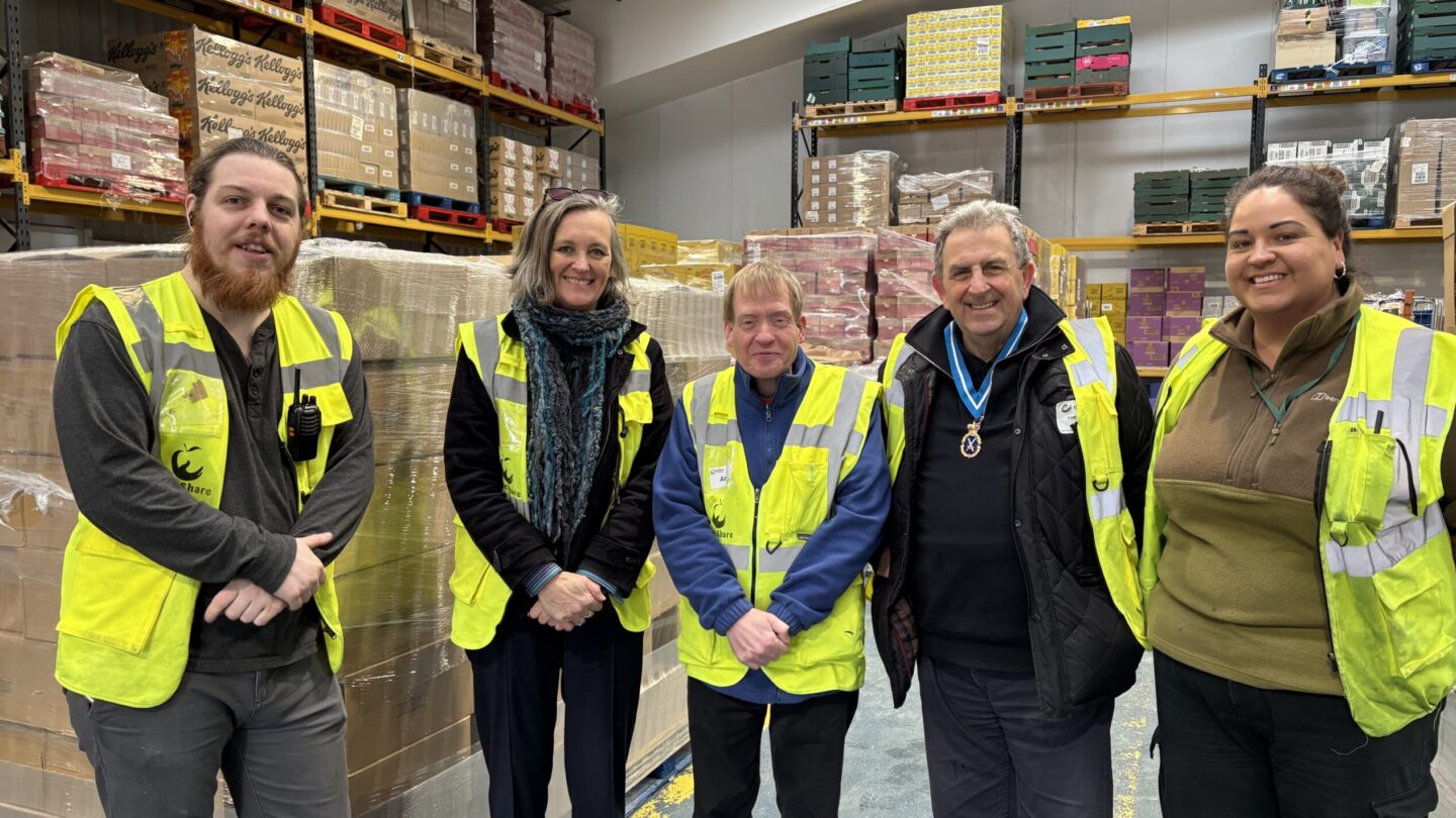 members of staff in the FareShare warehouse
