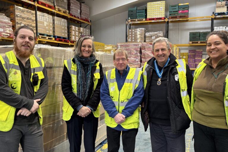members of staff in the FareShare warehouse
