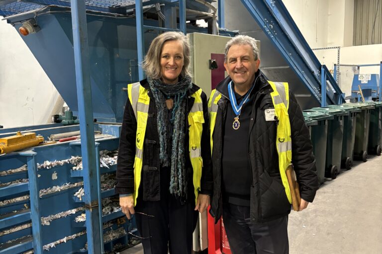 Lucy Danger, CEO of EMERGE & FareShare with Eamonn O'Neal, High Sheriff of Greater Manchester