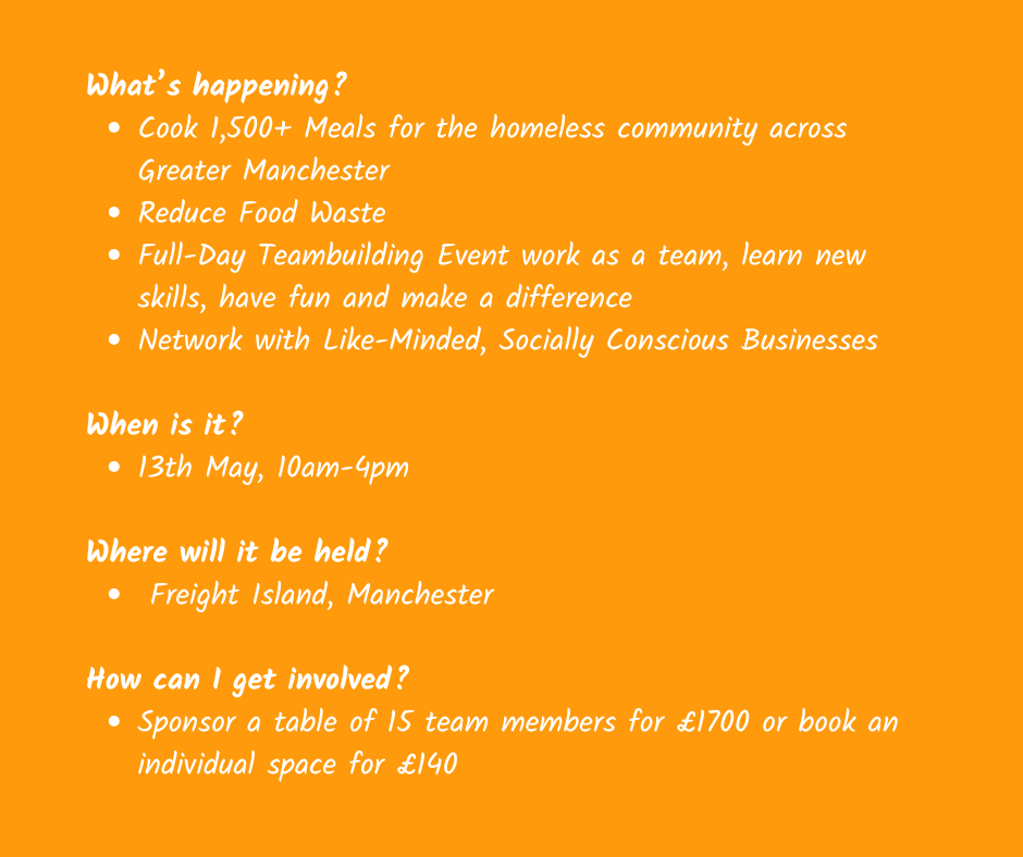 homeless meals Manchester